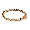 Paw | .925 Sterling Silver Rose Gold Vermeil | CZ Diamond Pup Print Bracelet